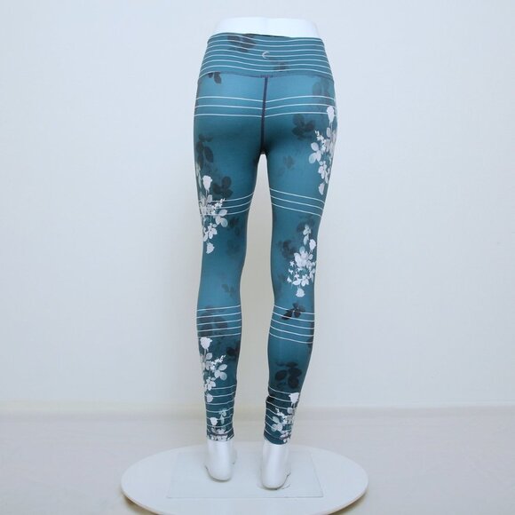 Zyia Floral Stripe Light n’ Tight Leggings Women S - Picture 5 of 13